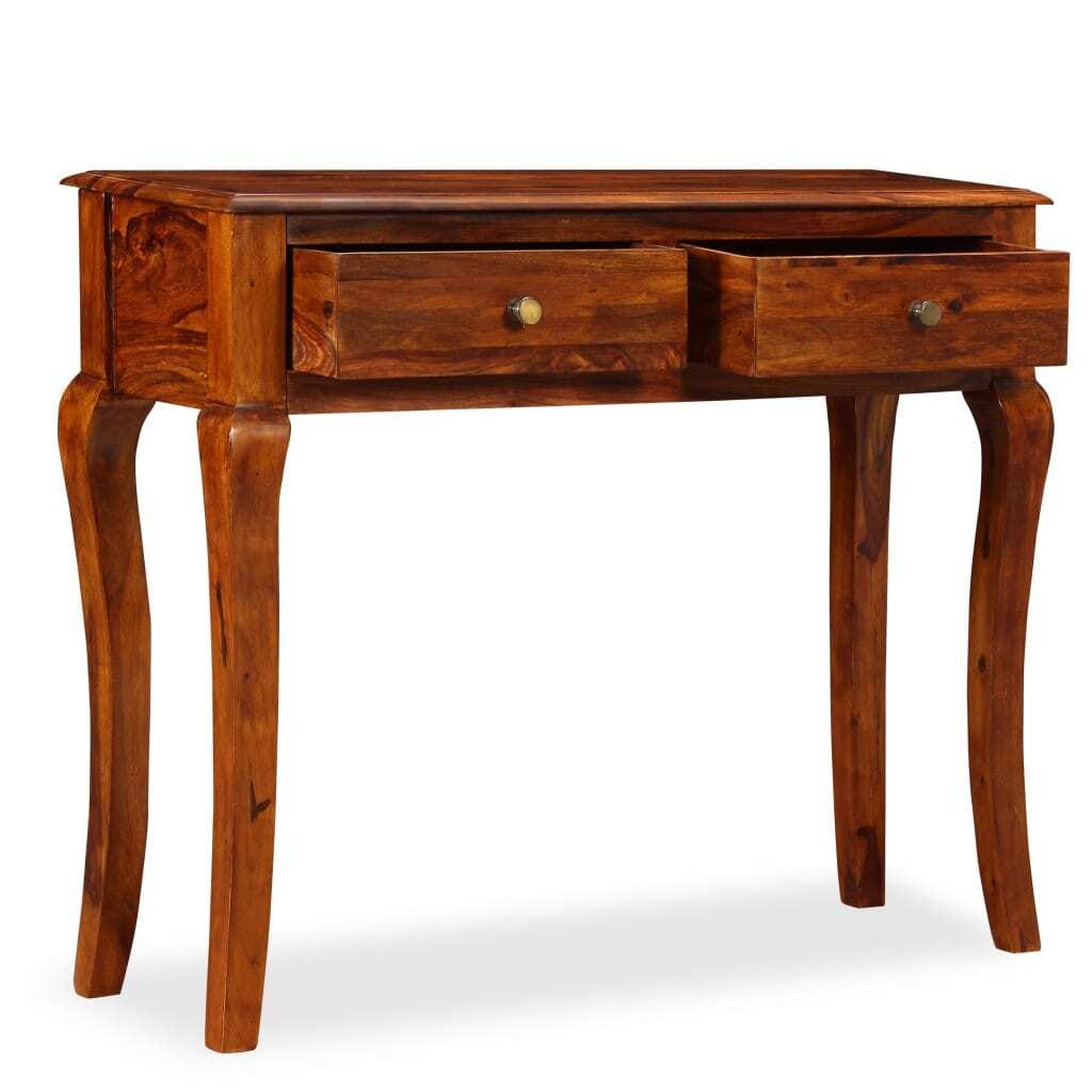 Console Table Solid Acacia Wood 35.4"x12.6"x29.9"