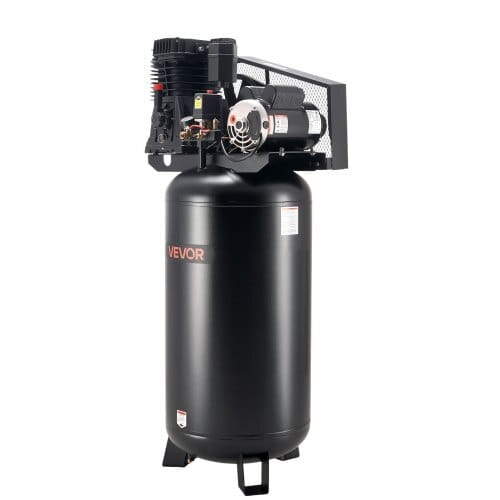 60 Gallons Heavy-Duty Air Compressor, 5HP 12 SCFM at 90PSI Air Compressors Max 145PSI Pressure, Oil-Lubricated Compressor Tank for Industrial Manufacturing, Large Workshops (230V 60Hz, No-Plug)