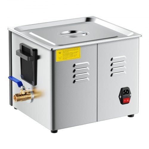 15L Ultrasonic Cleaner, Professional Ultrasonic Cleaner Machine with Cleaning Basket & Digital Display, 240W Stainless Steel 40kHz Industrial Cleaning Machine for Parts, Carburetors, Instruments