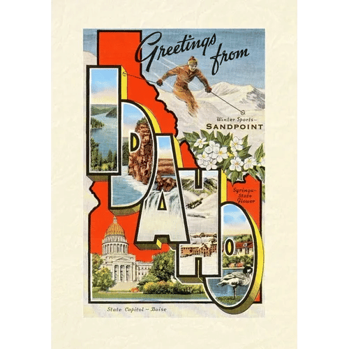 Vintage Lined Notebook Greetings from Sandpoint, Idaho - Paperback
