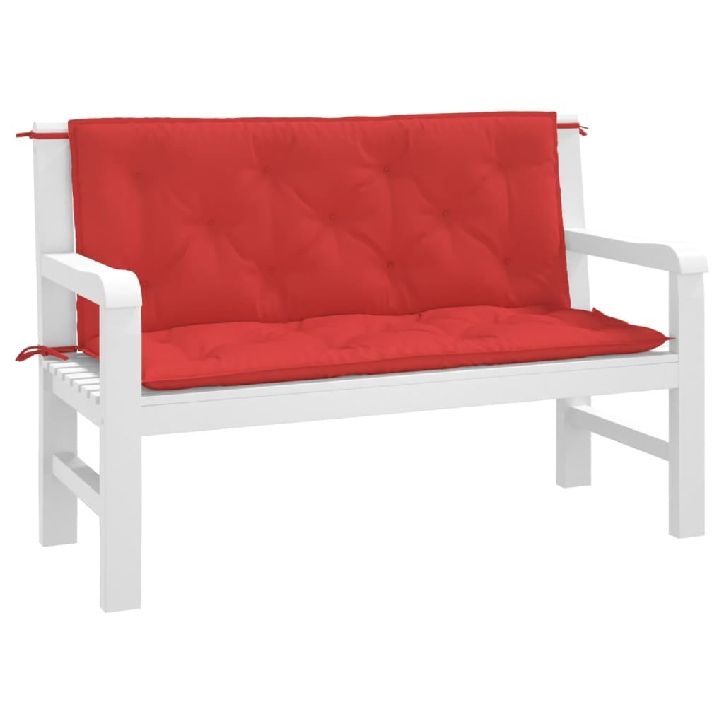 Garden Bench Cushion Red 47.2"x(19.7"+19.7")x2.8" Oxford Fabric