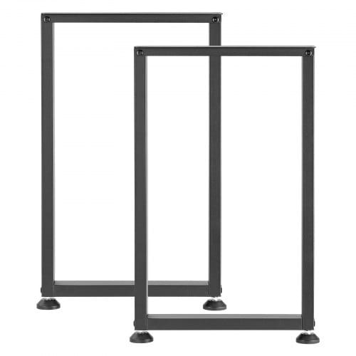 Table Legs, 29.1" H x 17.7" W Square Steel Furniture Legs, Modular Design, Easy Assembly, 2204 lbs Max Load Heavy Duty, for Home Office Desk, Workbenches, Dinner Bar Tables, Set of 2, Black