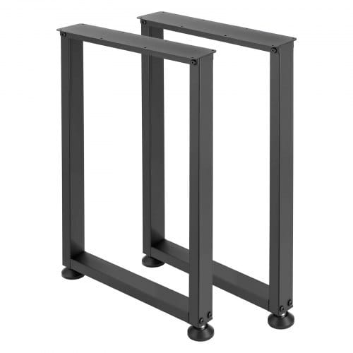Table Legs, 29.1" H x 17.7" W Square Steel Furniture Legs, Modular Design, Easy Assembly, 2204 lbs Max Load Heavy Duty, for Home Office Desk, Workbenches, Dinner Bar Tables, Set of 2, Black