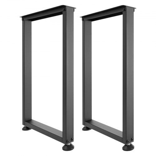Table Legs, 29.1" H x 17.7" W Square Steel Furniture Legs, Modular Design, Easy Assembly, 2204 lbs Max Load Heavy Duty, for Home Office Desk, Workbenches, Dinner Bar Tables, Set of 2, Black