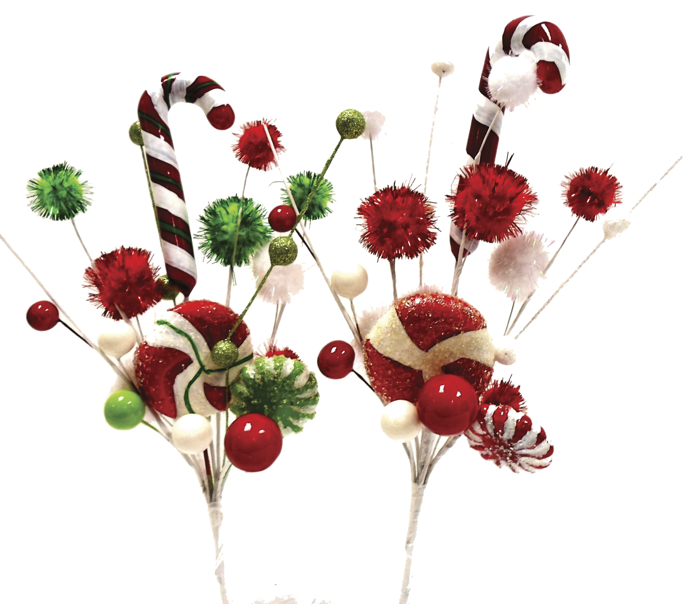 Christmas C and y Pick 11 Inches 2 Assorted Styles