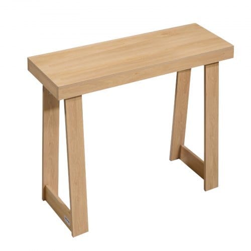 36 in Console Table, Modern Desk Behind the Couch, Wooden Rectangle Entrance Desk, Narrow Long Sofa Table Accent Stand, Ideal for Hallway, Bedroom, Living Room, Foyer, Easy Assembly, Burlywood