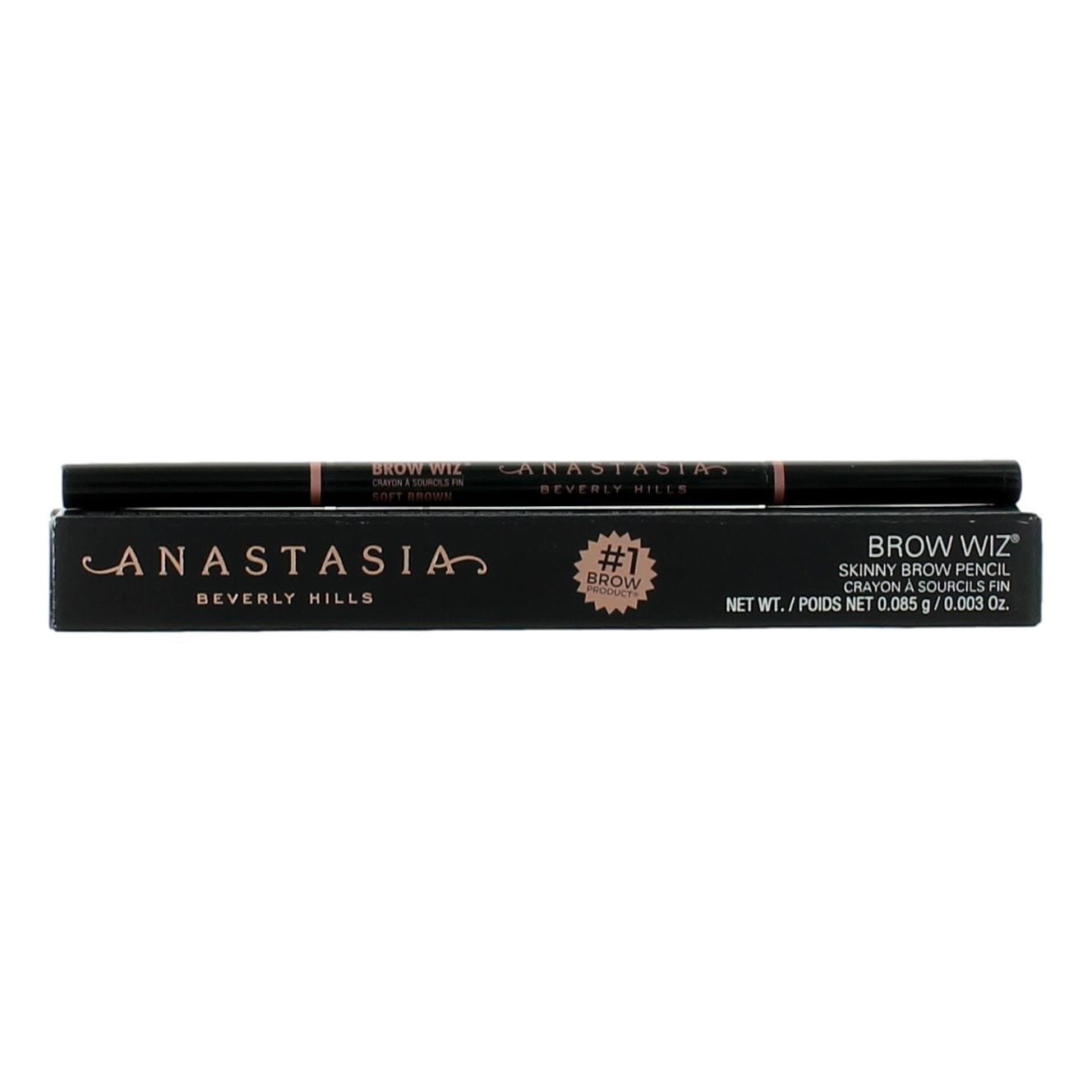 Anastasia Brow Wiz by Anastasia Beverly Hills, 0.003 oz Skinny Brow Pencil - Soft Brown