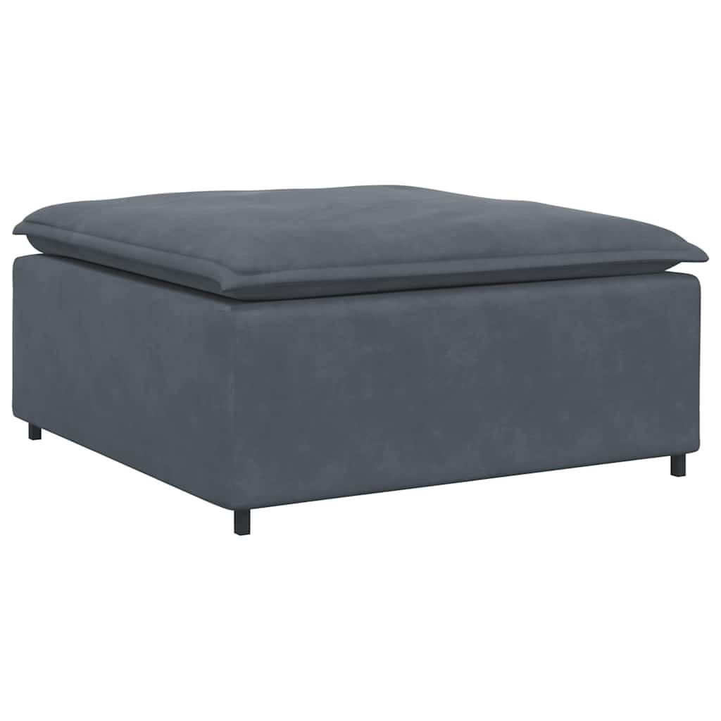 Modular Sofa Footstool Module Dark Gray 39.4"x39.4"x18.9"