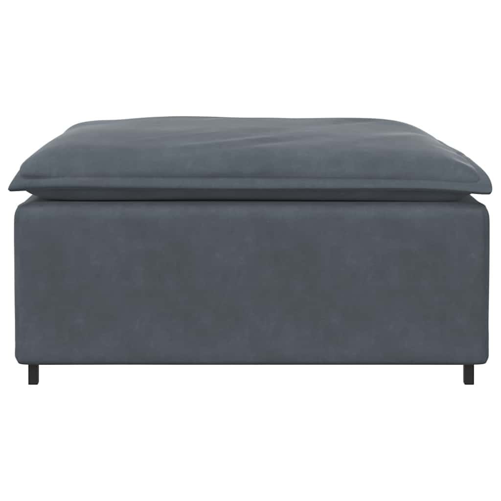 Modular Sofa Footstool Module Dark Gray 39.4"x39.4"x18.9"