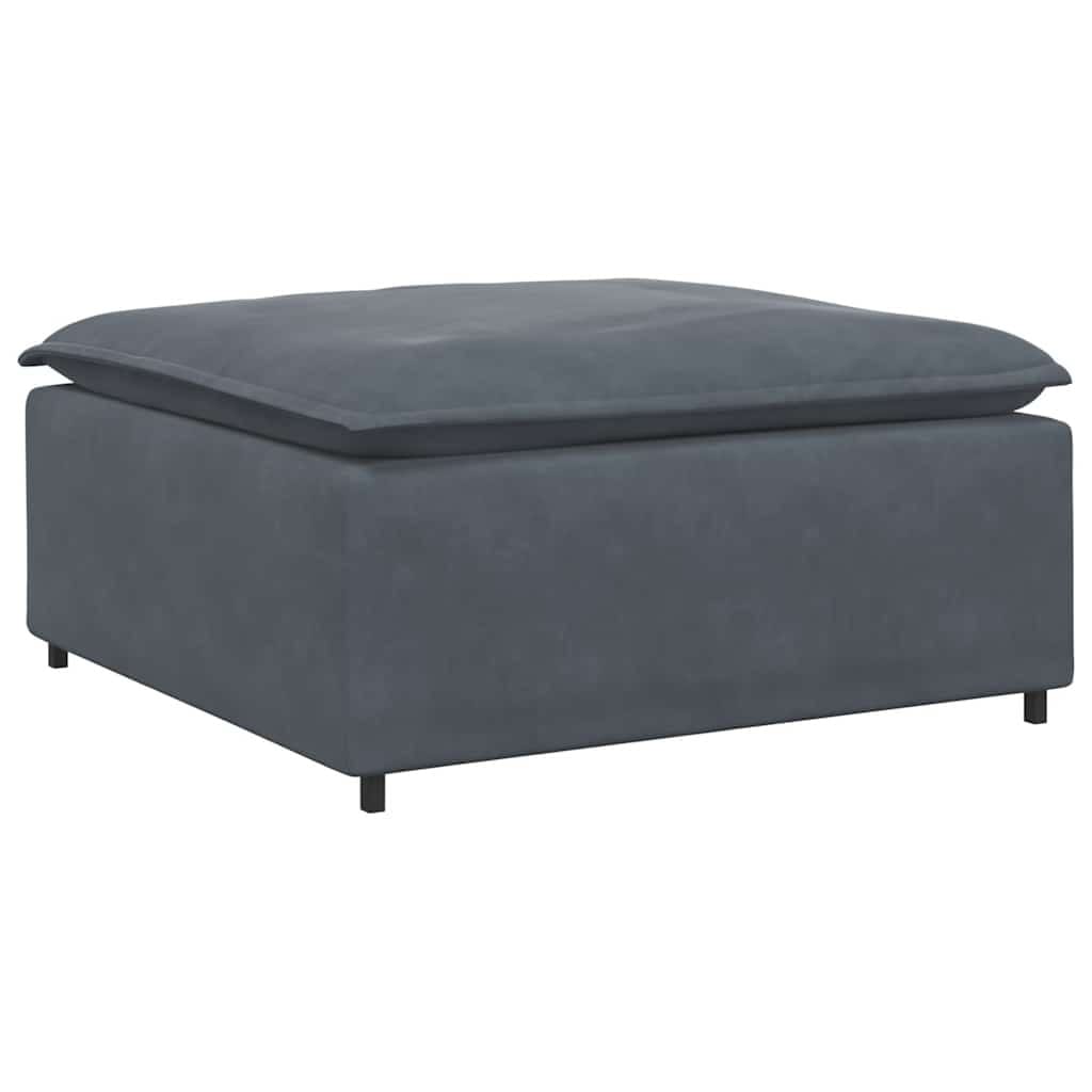 Modular Sofa Footstool Module Dark Gray 39.4"x39.4"x18.9"