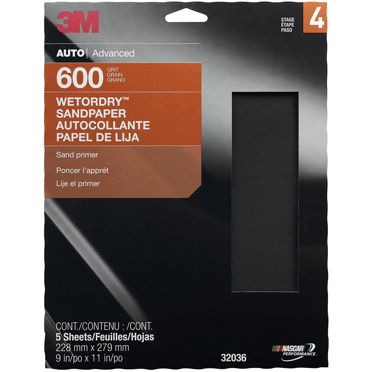 3m paper sheets-wetordry 9"x 11" p600 5/pk 10pk/cs