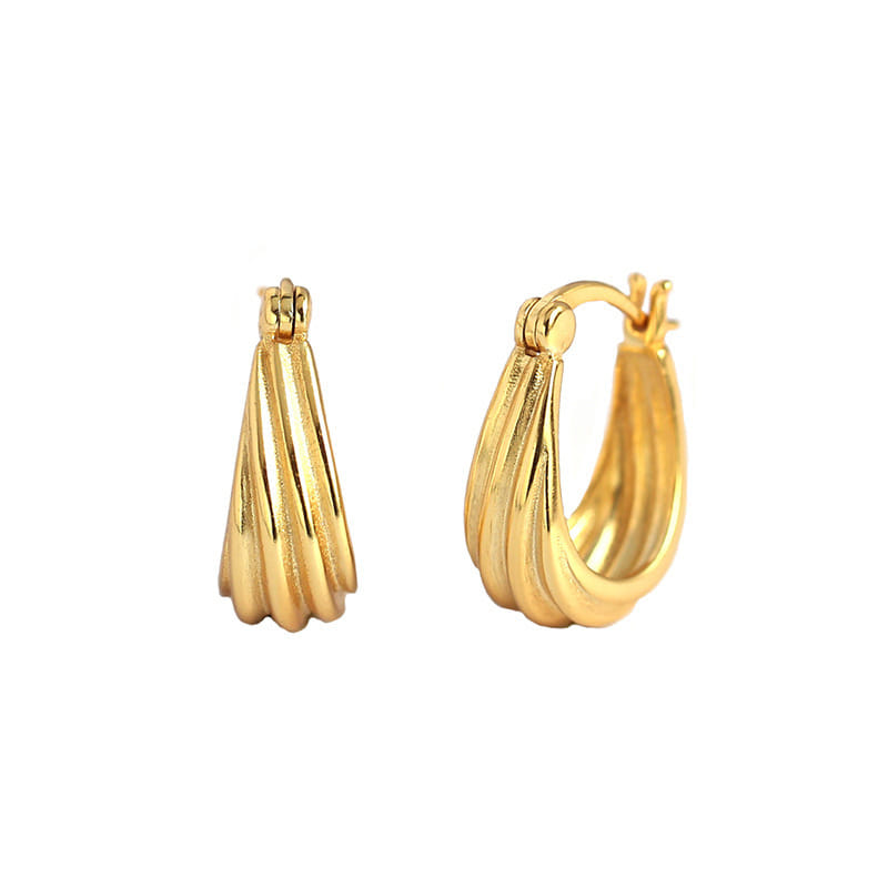 Fashion Spiral Geometry 925 Sterling Silver Hoop Earrings
