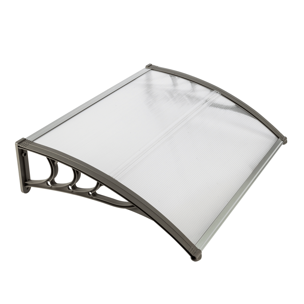 100 x 80 Household Application Door & Window Awnings Canopy White & Gray Bracket