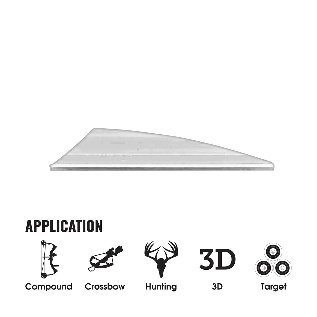 Tac Vanes Driver 2.25" Vane White (100 pack)