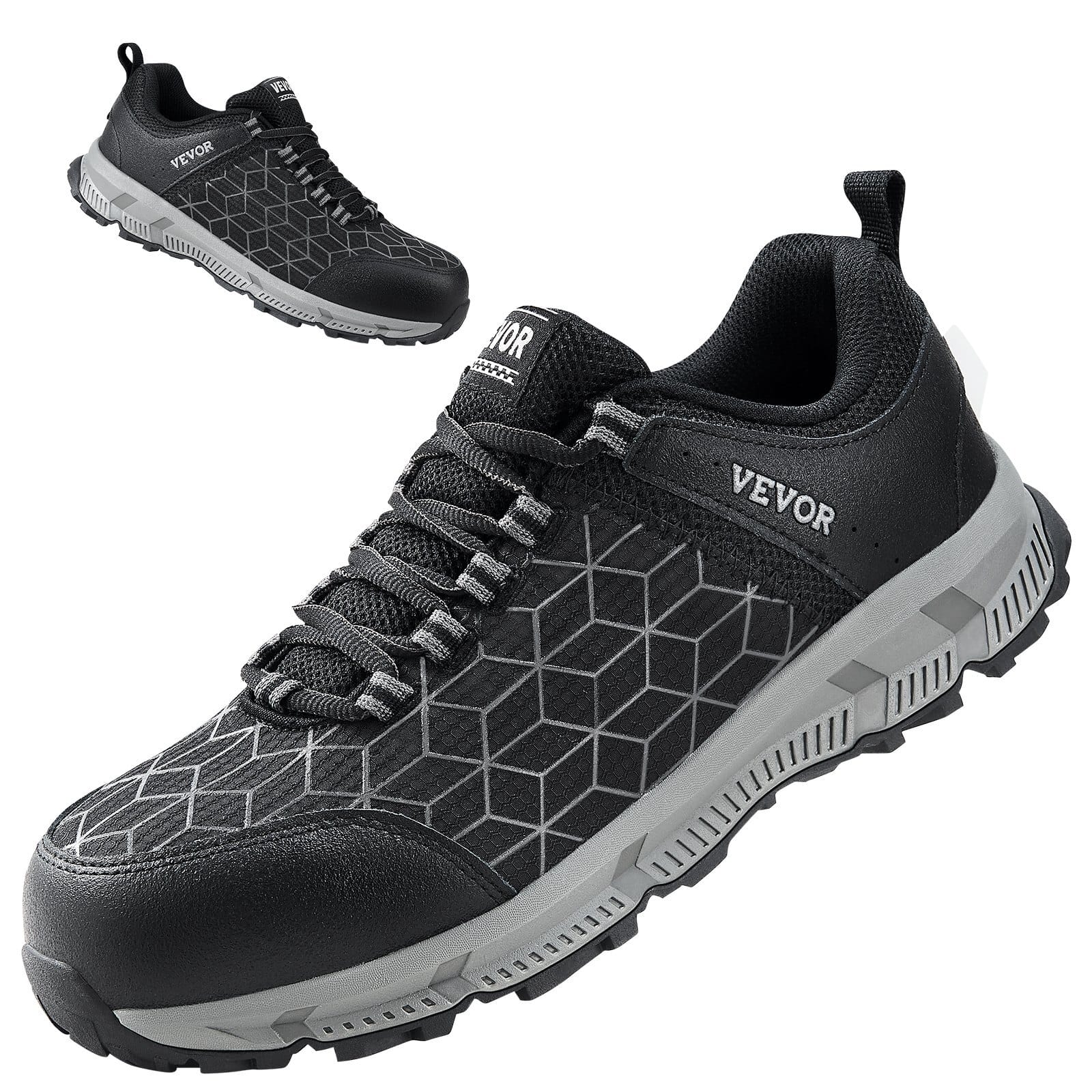 Steel Toe Shoes for Men, US Size 10.5, Men?™s Cushion Sport Safety Toe Athletic Work Shoe, Indestructible Safety Sneakers Lightweight,Breathable Industry Construction Work Shoes, Black
