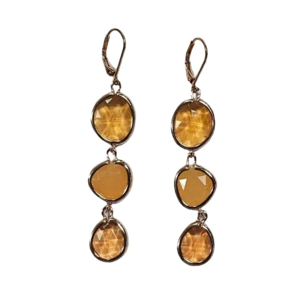 Color: COOL CHAMPAGNE - Serena Ombre Style Gem Drop Earrings