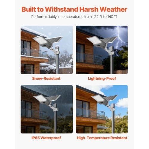 12000W Solar Street Light Outdoor, 900000LM, High Powered Commercial Parking Lot Light Dusk to Dawn, Split Type LED Flood Security Lamp with RF Remote Control, IP65 Waterproof, for Driveway Yard