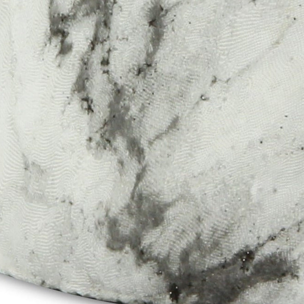 6" White and Gray Marbleized Ceramic Indoor Outdoor Round Pot Planter