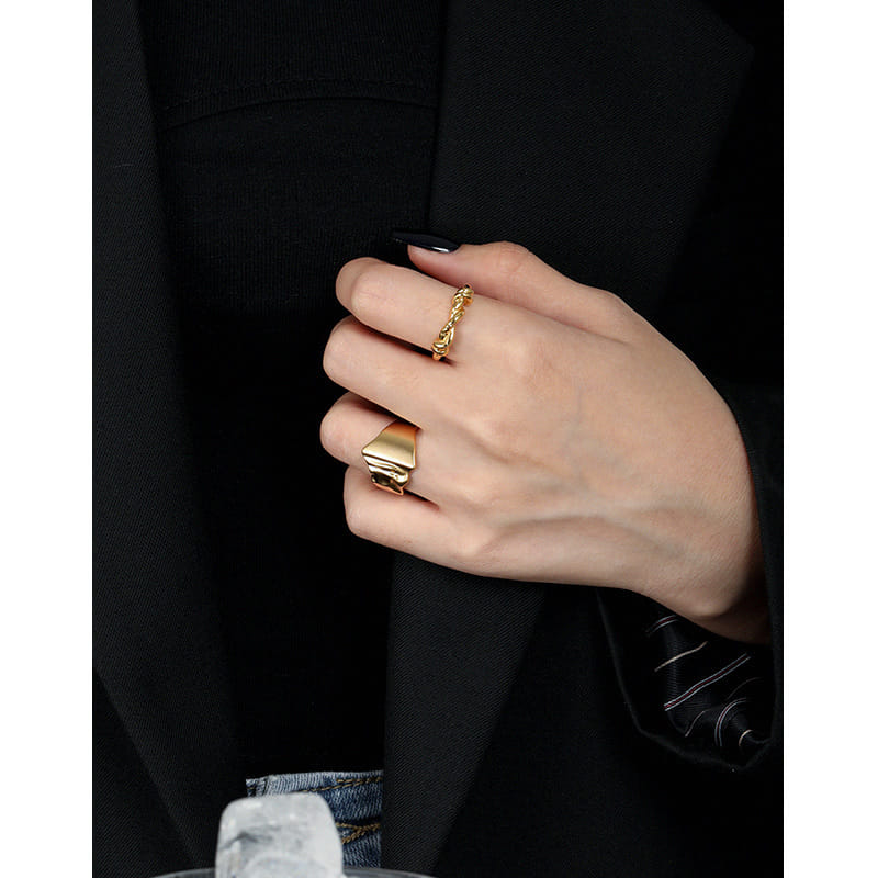 Holiday Irregular Wide New 925 Sterling Silver Adjustable Ring