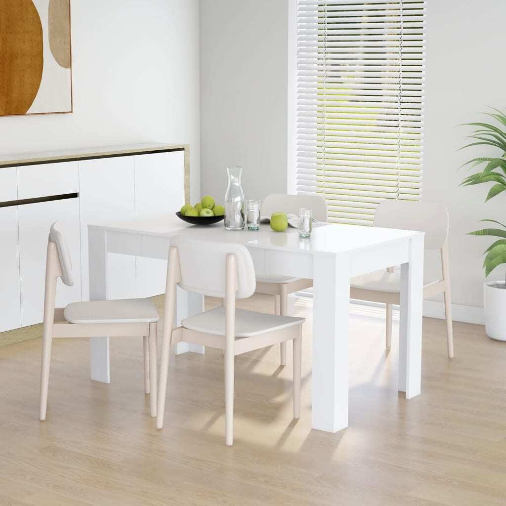 Dining Table White 55.1"x29.3"x29.9" Engineered Wood