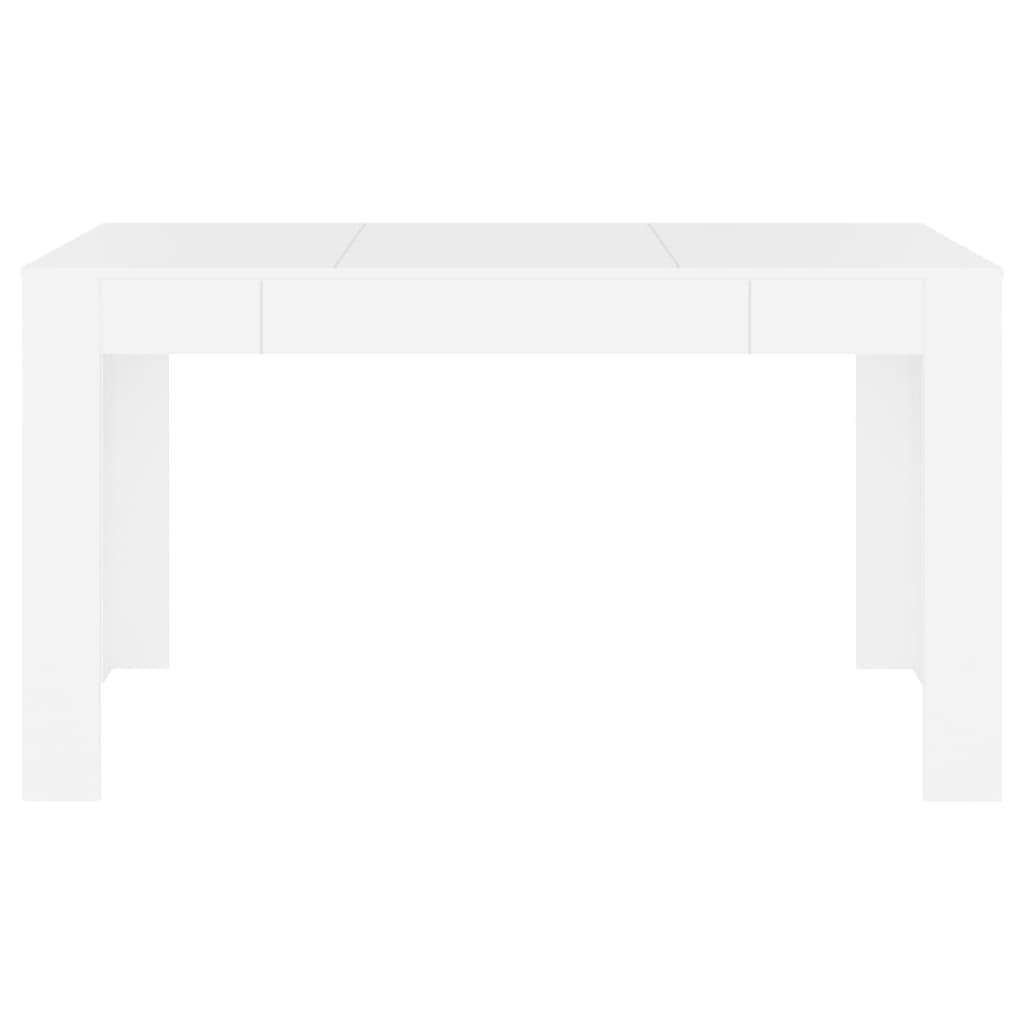 Dining Table White 55.1"x29.3"x29.9" Engineered Wood