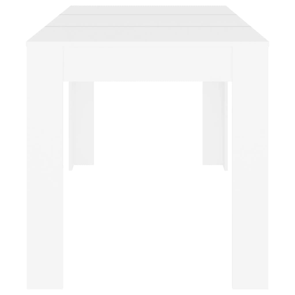 Dining Table White 55.1"x29.3"x29.9" Engineered Wood