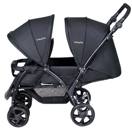 Costway Double Stroller Foldable Baby Twin Lightweight Travel Stroller Infant Pushchair Black