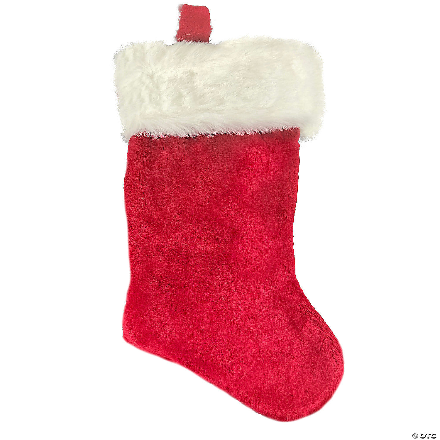 SANTA STOCKING 22 IN RED PLUSH