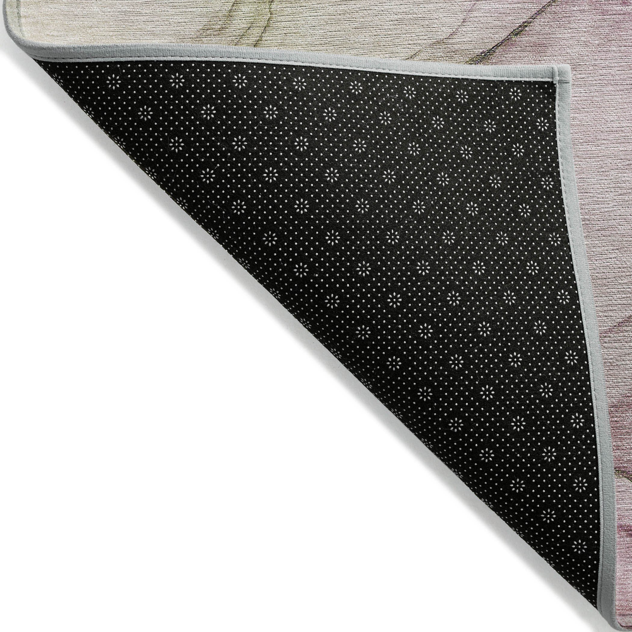 8' X 10' Pink Abstract Washable Non Skid Indoor Outdoor Area Rug