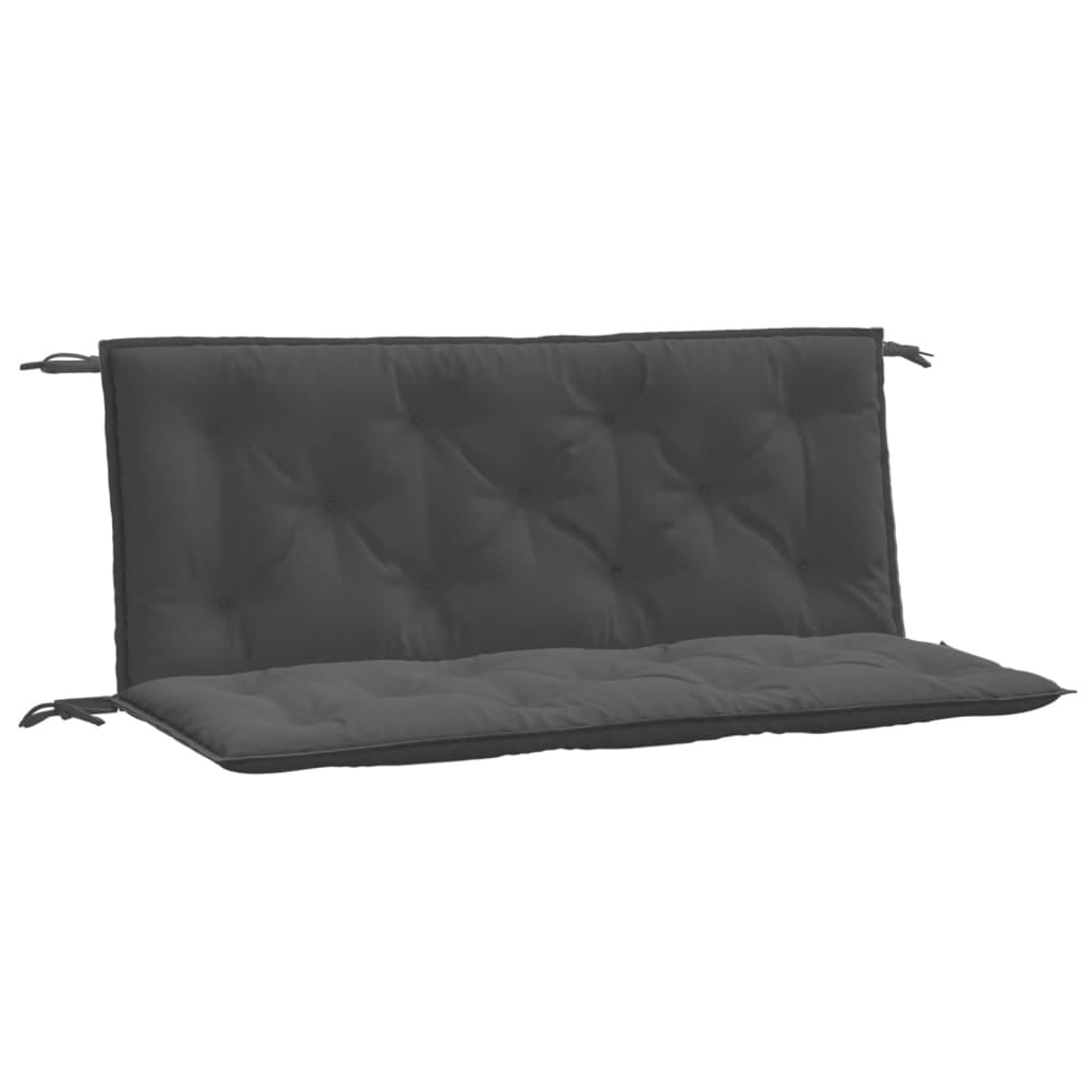Garden Bench Cushions 2 pcs Melange Anthracite 47.2"x19.7"x2.8" Fabric