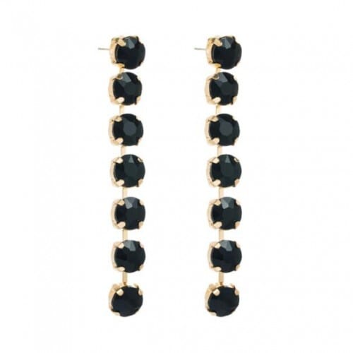 Luxurious Style Glistening Party Fashion Women Wholesale Shoulder Duster Earrings - Black