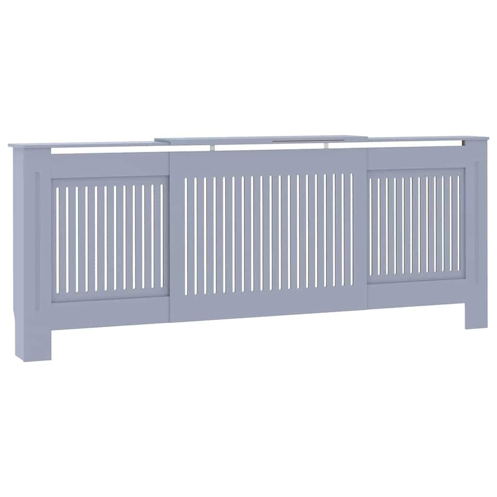 Radiator Cover 2 pcs Grey 80.71 x 8.07 x 32.09 in