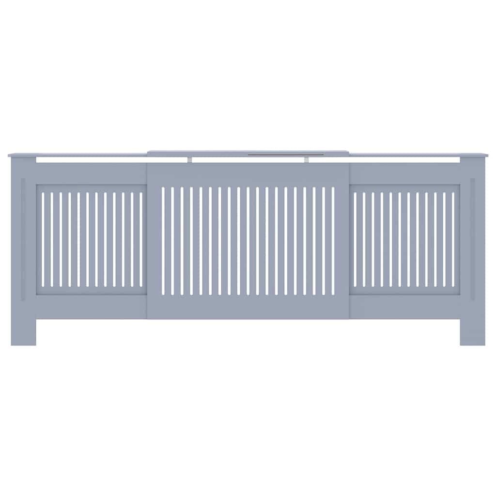 Radiator Cover 2 pcs Grey 80.71 x 8.07 x 32.09 in