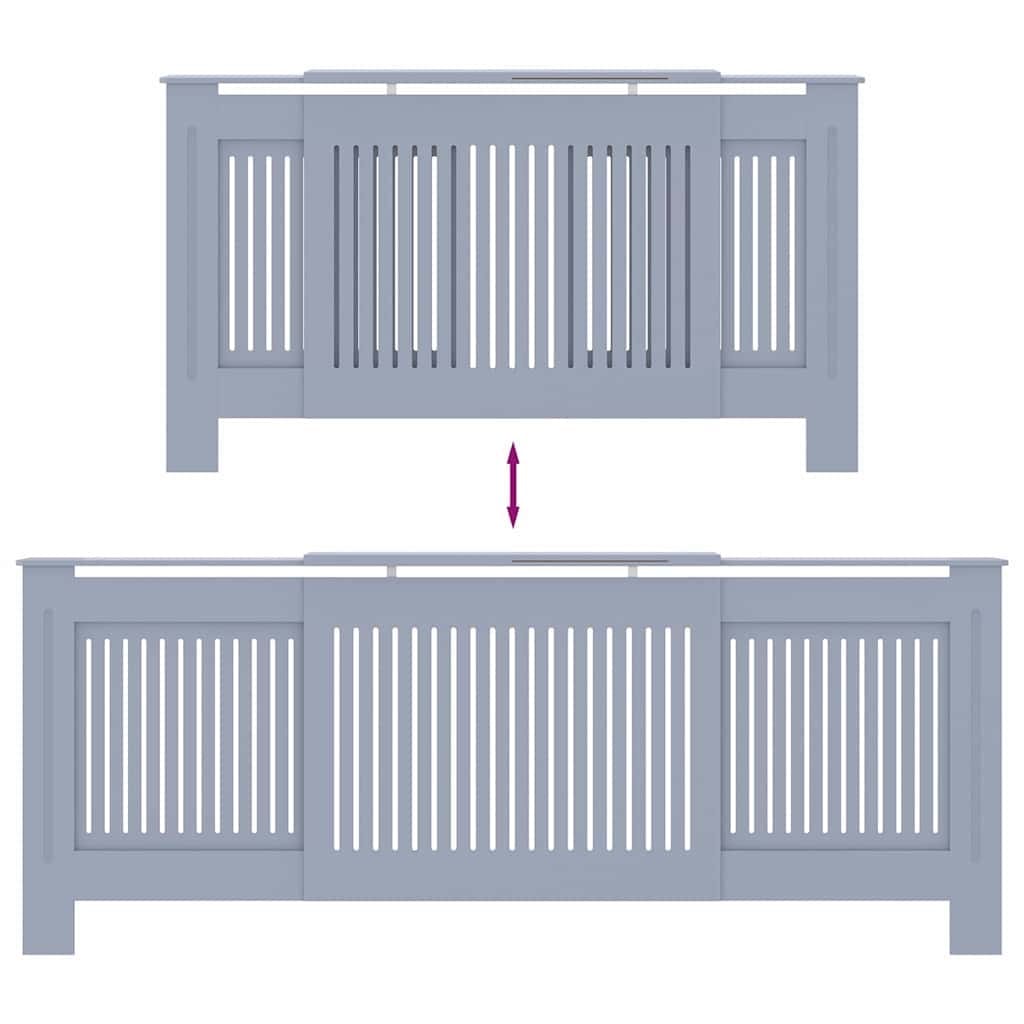 Radiator Cover 2 pcs Grey 80.71 x 8.07 x 32.09 in