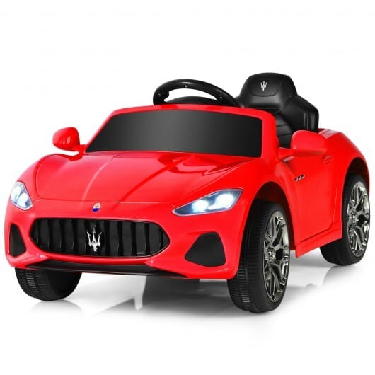 12V Kids Ride-On Car with Remote Control and Lights-Pink