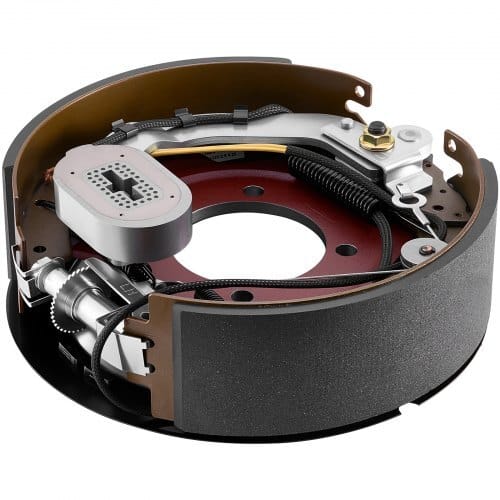 Electric Trailer Brake Kit, 12.25 x 3.375 Inch, 2 Pairs Self-Adjusting Electric Brakes Kit for 10000 lbs Trailer Axle, Backing Plates for Braking System Part Replacement, Fit for Trailers, RVs