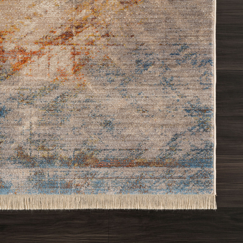 8' X 10' Gray Abstract Distressed Area Rug