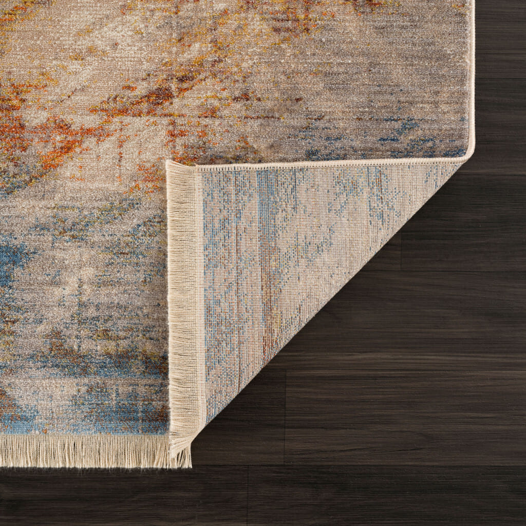 8' X 10' Gray Abstract Distressed Area Rug