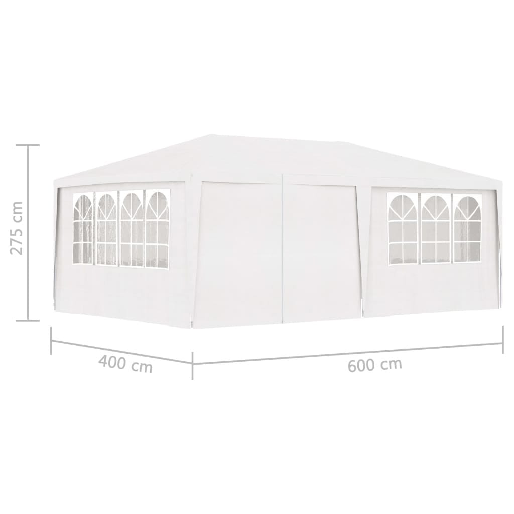 Professional Party Tent with Side Walls 13.1'x19.7'White 0.3 oz/ft²
