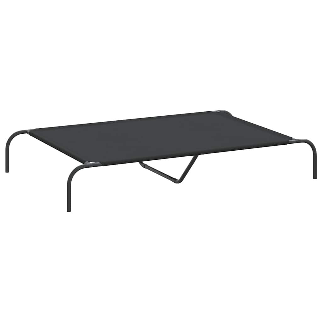 Elevated Dog Bed Black 51.2"x31.5"x7.9" Oxford Fabric and Steel