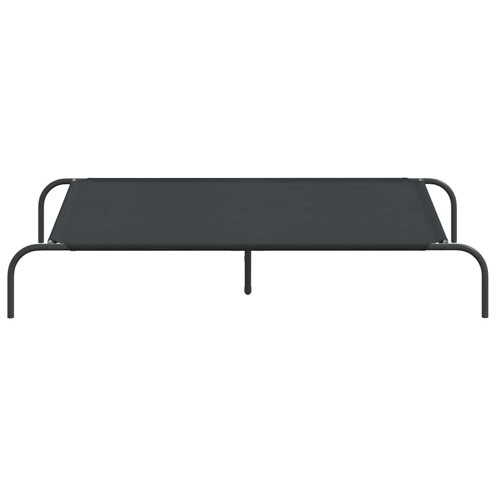 Elevated Dog Bed Black 51.2"x31.5"x7.9" Oxford Fabric and Steel
