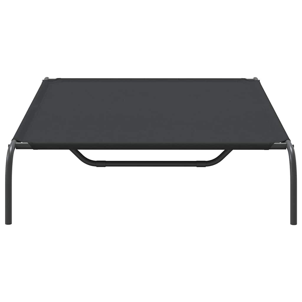 Elevated Dog Bed Black 51.2"x31.5"x7.9" Oxford Fabric and Steel