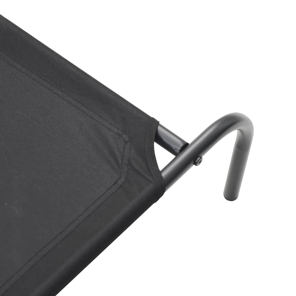 Elevated Dog Bed Black 51.2"x31.5"x7.9" Oxford Fabric and Steel