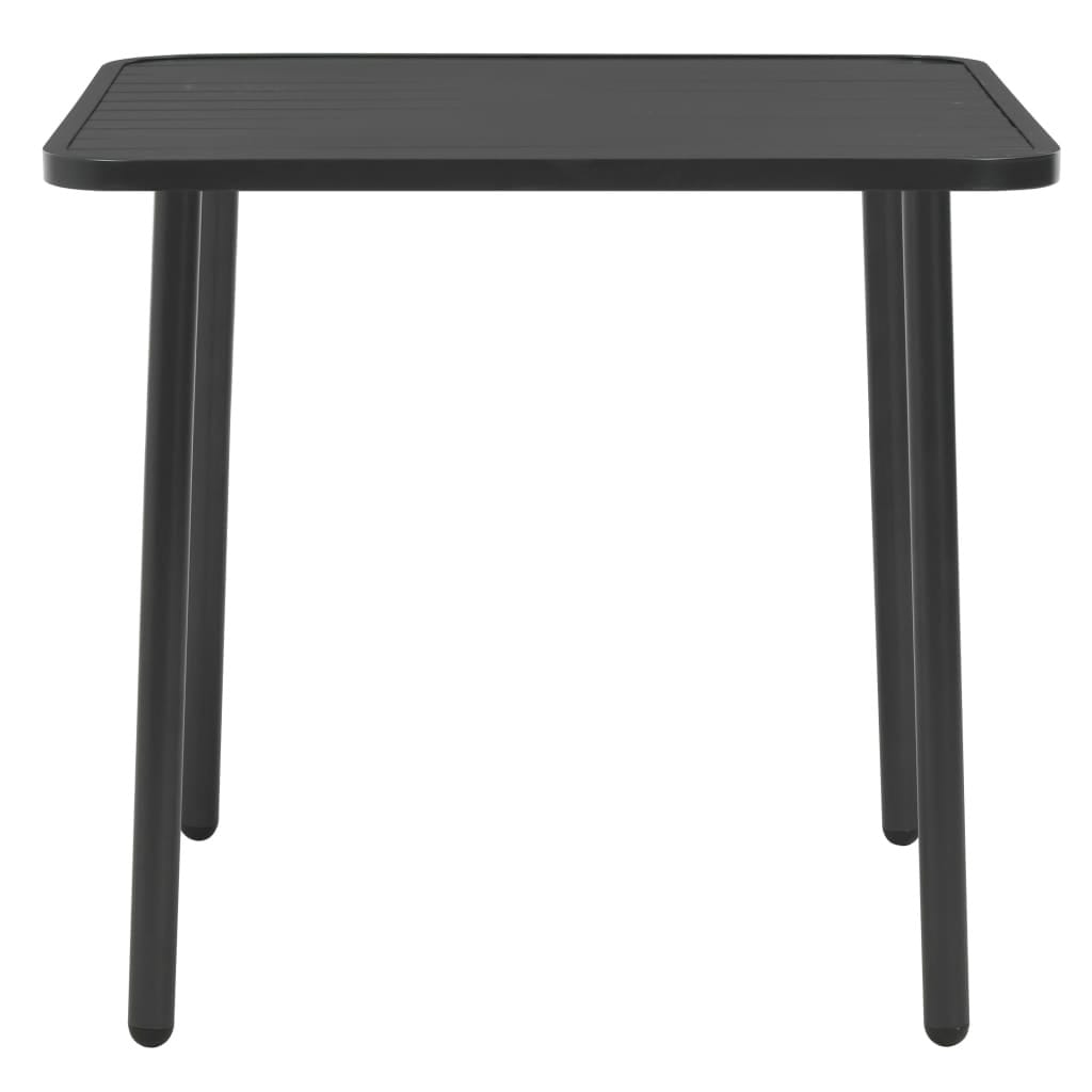 Patio Table Dark Gray 31.5"x31.5"x28.3" Steel