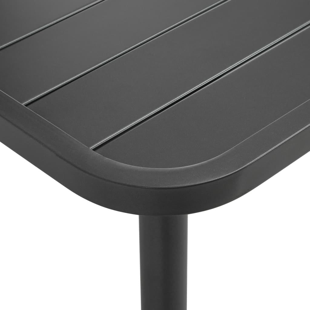 Patio Table Dark Gray 31.5"x31.5"x28.3" Steel