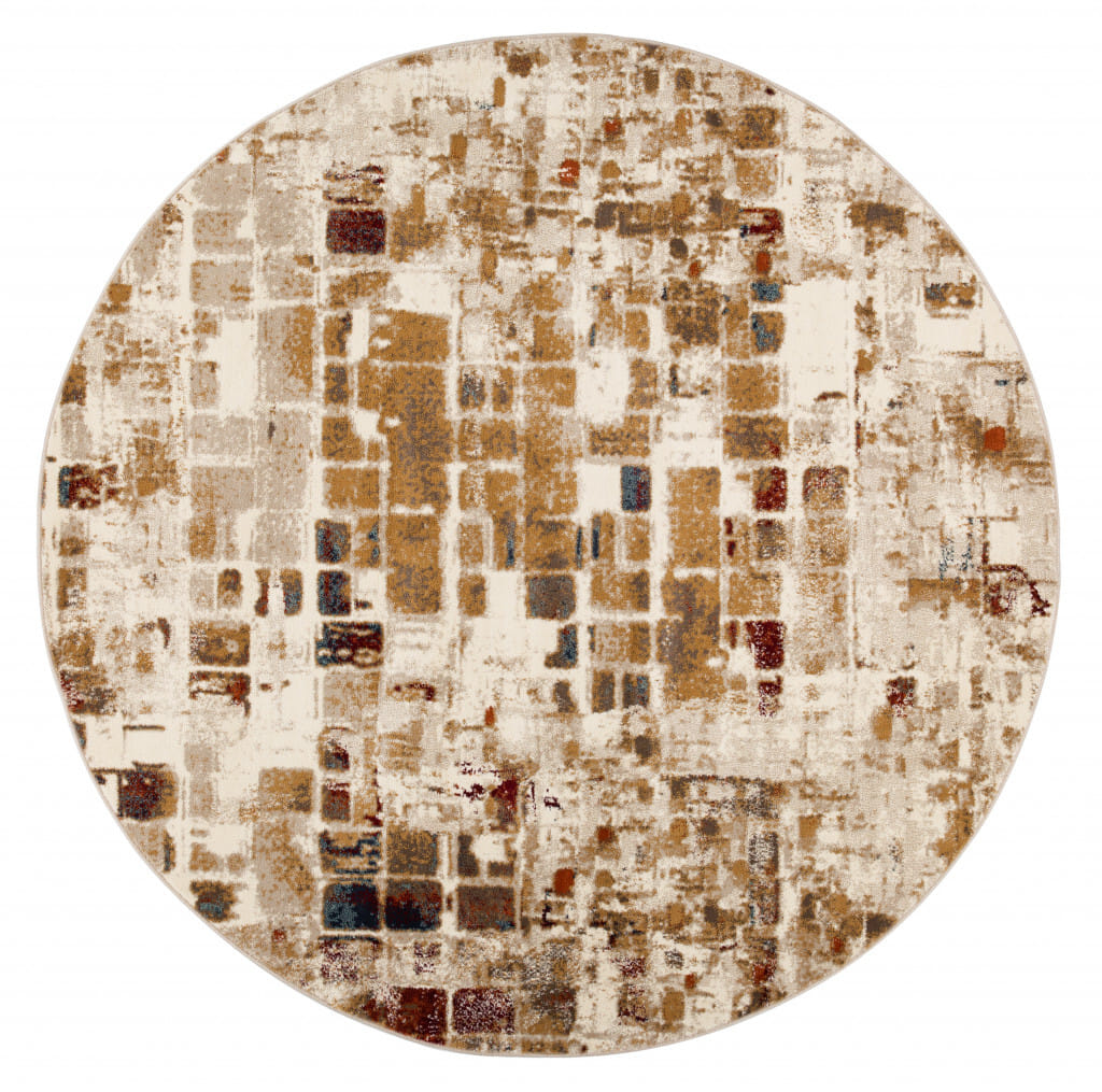 3' X 5' Natural Abstract Area Rug
