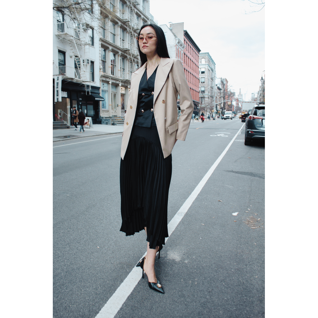 Maryanne Black Pleated Skirt