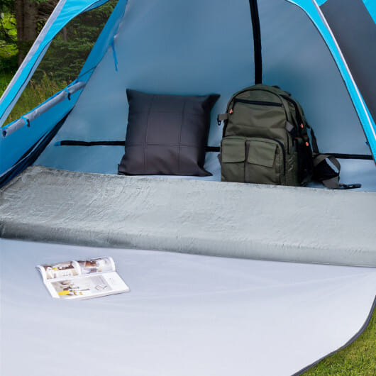 Lightweight Portable Memory Camping Mattress with Carrying Bag-Gray - Color: Gray