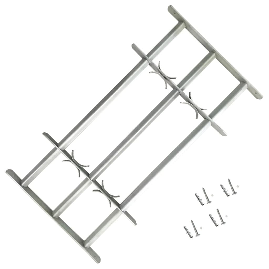 Window grilles 27.56-41.34 in Galvanized Steel Silver