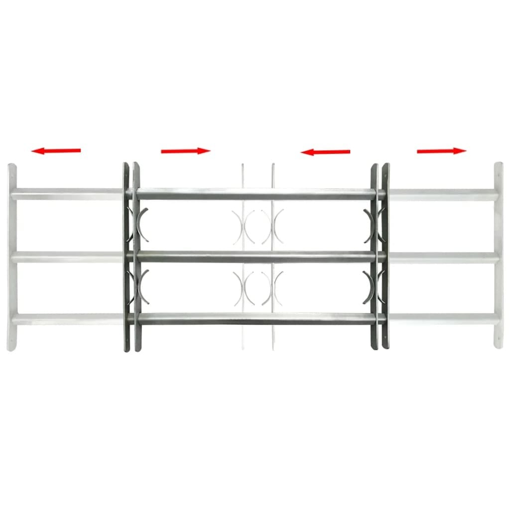 Window grilles 27.56-41.34 in Galvanized Steel Silver